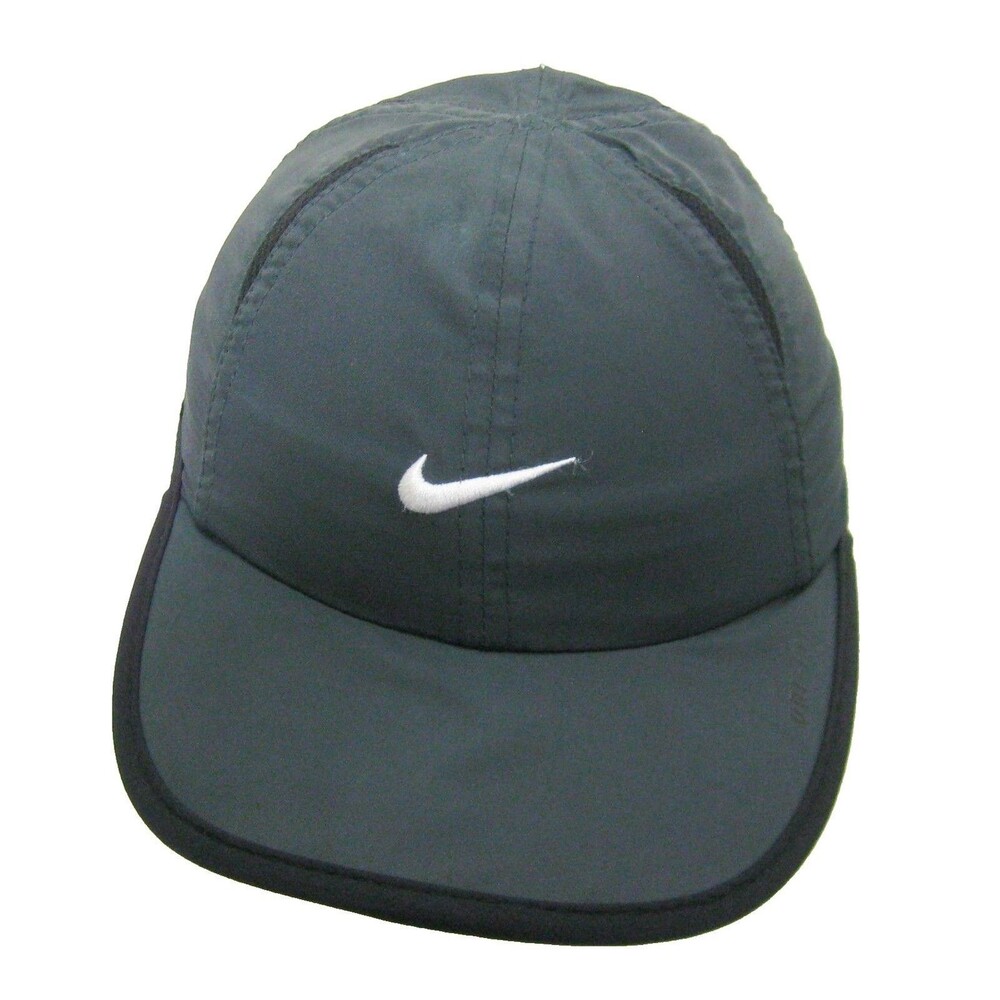 Nike Gray Boys Baseball Cap Logo Hat Youth Adjustable Dri-Fit Lightweight